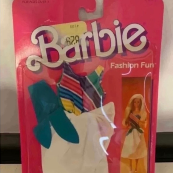Barbie Other - Barbie Fashion Fun Set with Striped Top and White Skirt